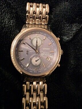 Citizen – Women’s World Chronograph A-T Eco-Drive Diamond Accent Stainless Steel